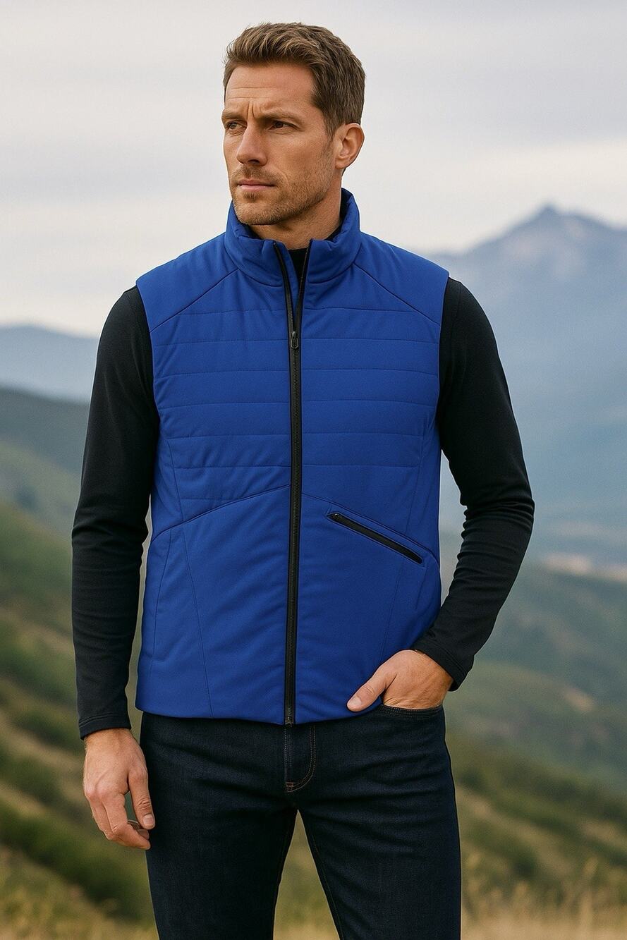 Aether Trace Vest Mens Size 4 US XL Blue Nylon Gorpcore Hiking Huckberry
